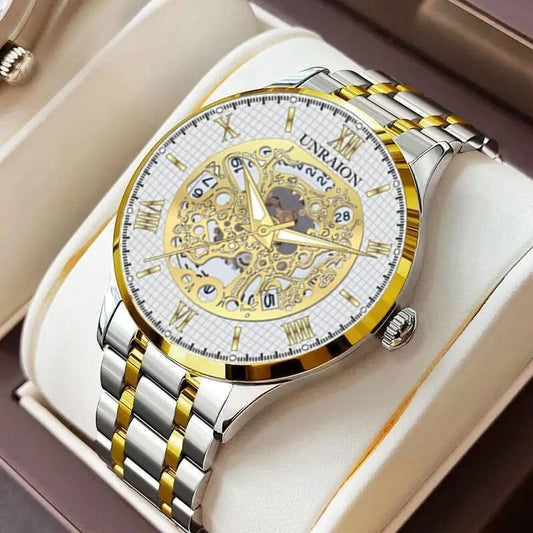 Stainless Steel Two Tone Imported Unraion Branded Watch With Box